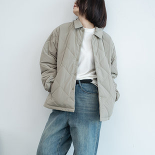 2025年秋冬新款 简约百搭宽松显瘦女翻领棉服外套夹棉衣女夹克上衣