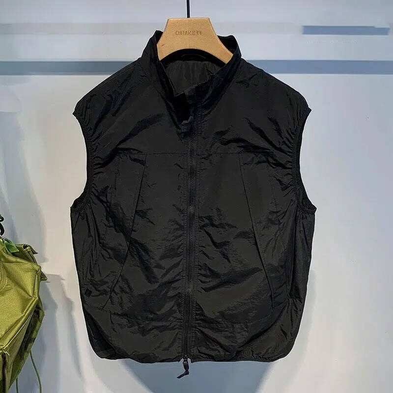 2022 JAPANESE LIGHT LUXURY HORSE MENS ARMOR MENS SPRING AND AUTUMN WIND HIGH STREET TRENDY BRAND POCKETS SLEEVELESS HANDSOME VEST YOUTH