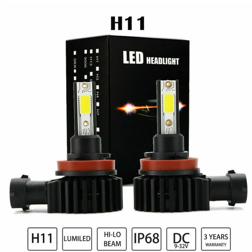 汽车大灯LED灯泡黑壳一体聚光