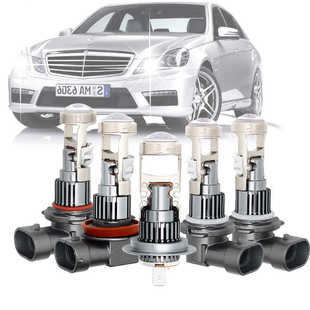 汽车LED大灯H11超亮9005白光H4远近光500W透镜聚光即插即用12V24V