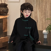 国风小男孩西装 唐装 2025春秋中山装 套装 儿童汉服演出服 男童新中式