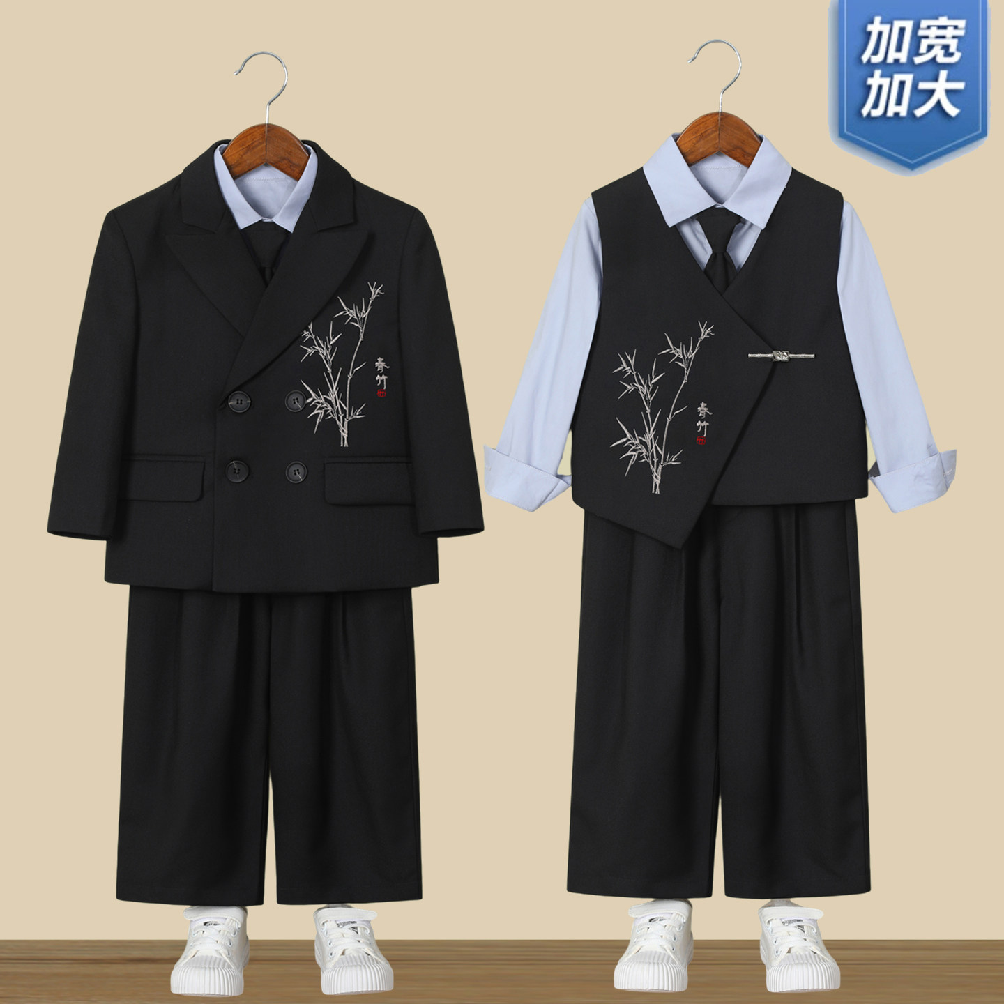 男童加肥大码西装套装花童礼服