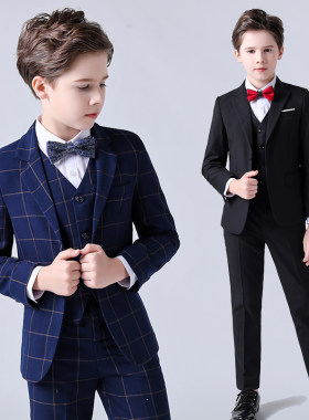 儿童西服三件套秋冬男童演出服