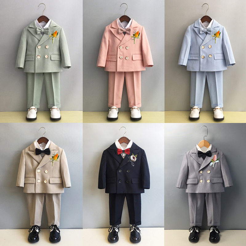 男童小西装套装秋婚礼花童演出服