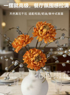 天然金蕊牡丹干花真花风干客厅餐桌装饰摆件简约风格家居装饰