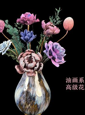 仿真花轻奢高端客厅装饰