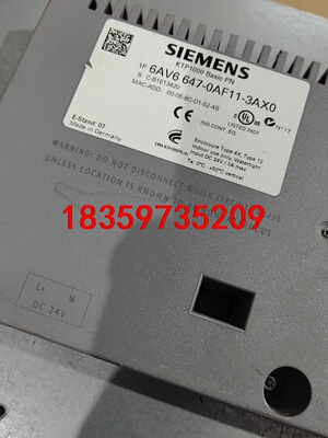 6AV6 647-0AF11-3AX0西门子触摸屏KTP10议价