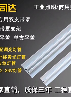 DC12V24V36Vled低压灯管T8双支带罩厂房改造产线流水全套日光灯