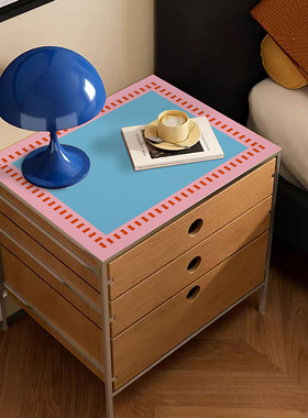 家用卧室床头柜垫防水桌面保护垫皮革高级感纯色书桌垫防尘盖垫