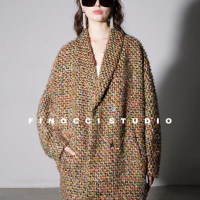 FINOCCI多巴胺蝴蝶纱幻彩大衣