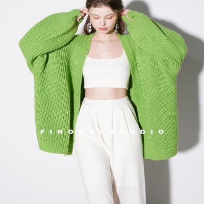 FINOCCI冬季新重磅元宝针毛开衫