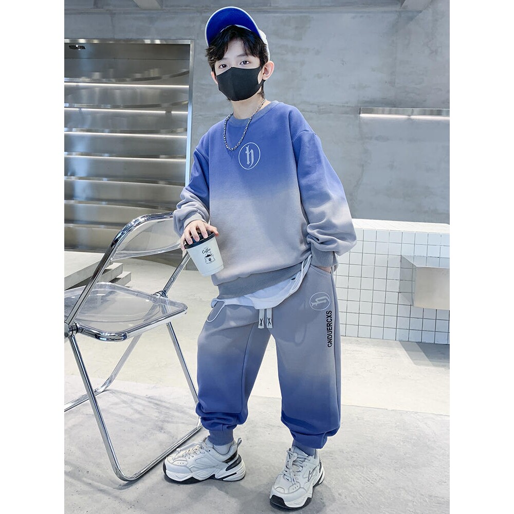 儿童装男童春装套装2025新款春秋款中大童春季卫衣男孩运动帅气潮