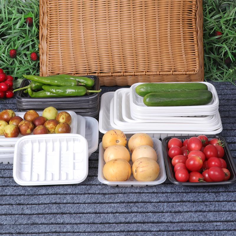 热销一次性生鲜托盘超市打包盒商用2518水果包装盒1912PP塑料无盖