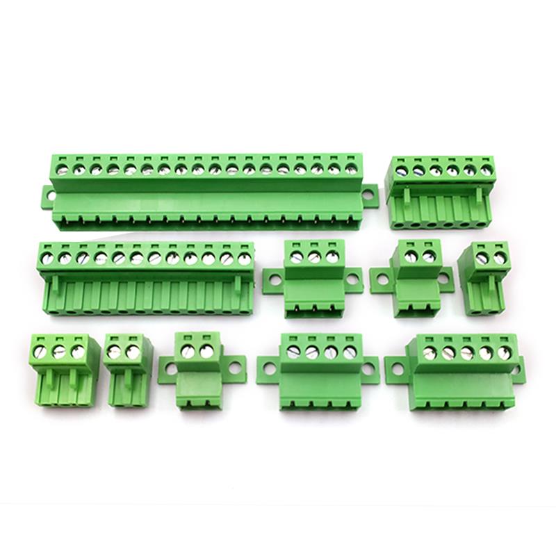 热销免焊对接2EDGRKC-5.08mm底板固定锁板对插拔PCB接线端子2/12/