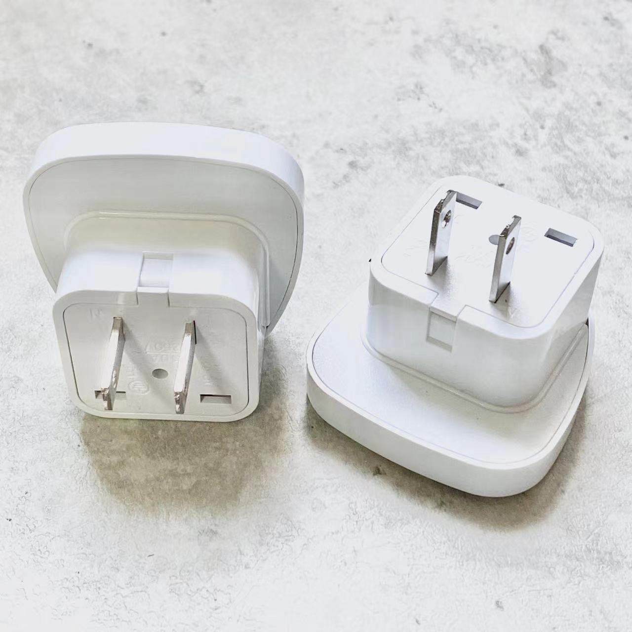 热销插头2两变三3孔角插眼插座 二插头二脚转三脚三孔插头电源转