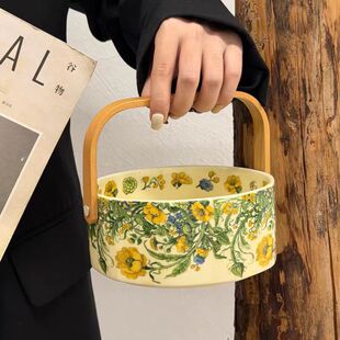 乔迁之喜果盘客厅茶几家用陶瓷果篮轻奢糖果盘结婚礼物生日伴手礼