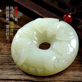 和田玉十二生肖吊坠男女款 天然玉石项链挂件平安扣玉佩本命年礼物