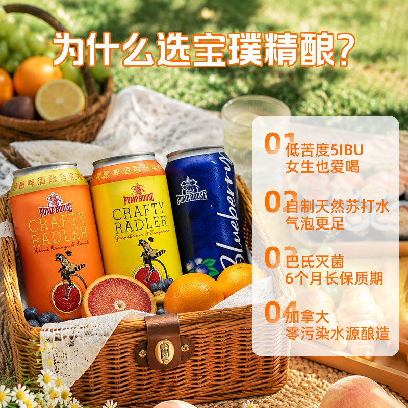 宝璞酿造果啤精酿啤酒血橙葡萄蓝啤酒