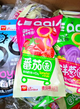 T 乐恰恰洋葱圈 番茄圈  墨鱼圈  23克 27.2月到期