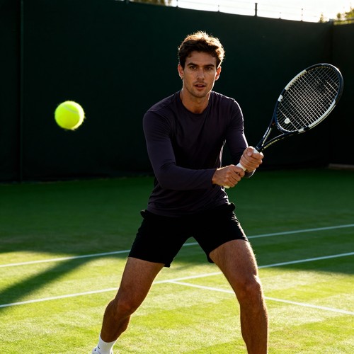 冬装小暖绒网球衣长袖圆领DST同款运动打底衫吸湿排汗跑步骑行服