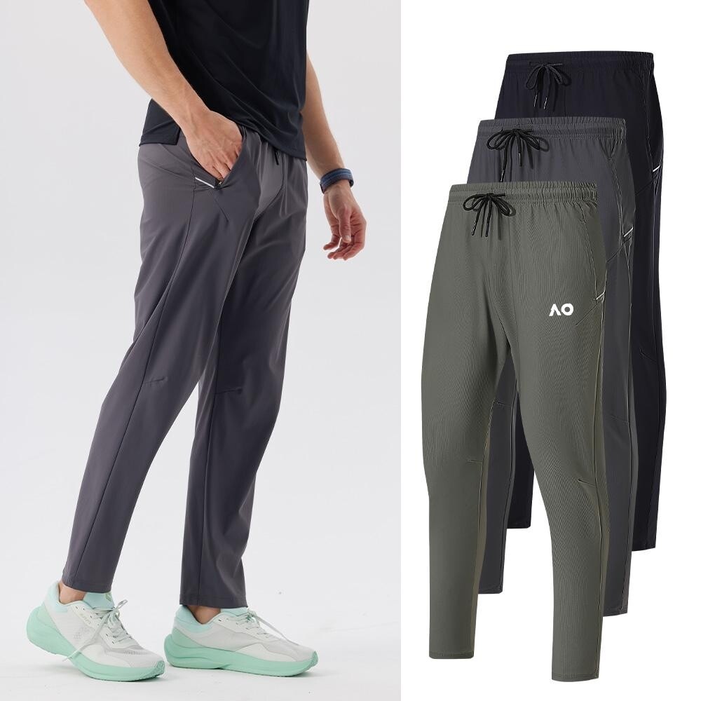 AO澳网男士运动长裤速干透气吸汗运动训练服健身跑步费德勒网球裤