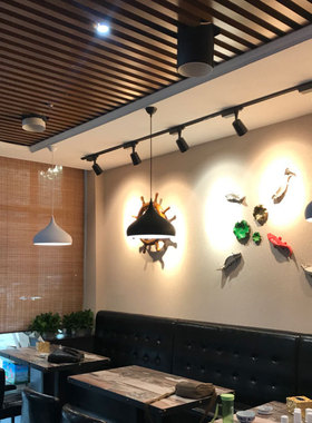 复古工业风吊灯餐厅简约个性创意工矿灯黑色白铁艺办公室灯罩吊灯