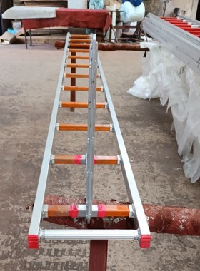 铝合金超轻比武挂钩梯俄式世锦赛挂钩梯TGL4消防拉梯单杠梯伸缩梯