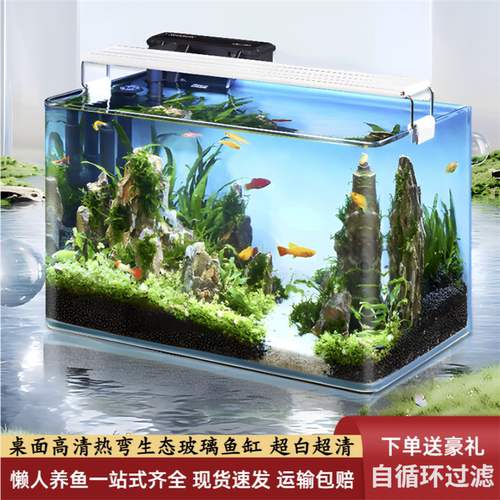 2024年新款鱼缸超清玻璃热弯桌面