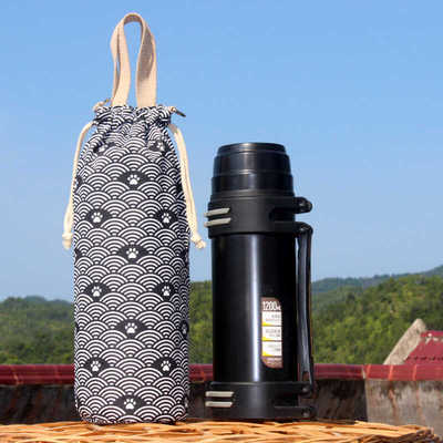 防划痕手双面布艺水杯套