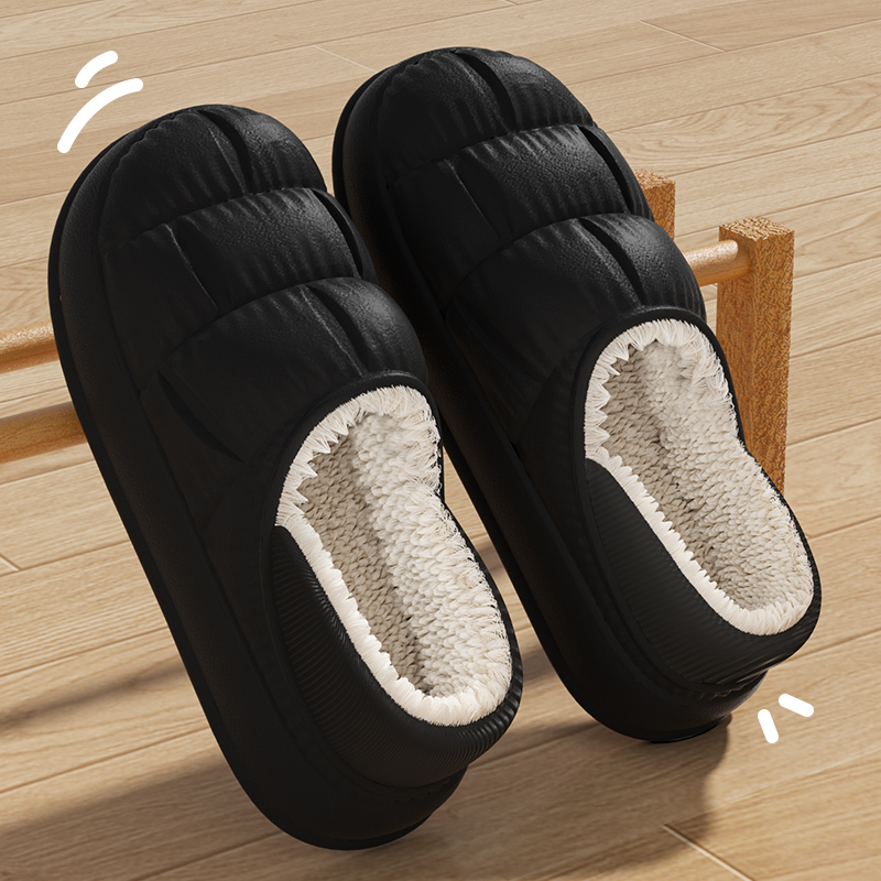 防水棉拖鞋男士冬季外穿包跟保暖2025新款家居室内拖鞋防滑棉鞋女