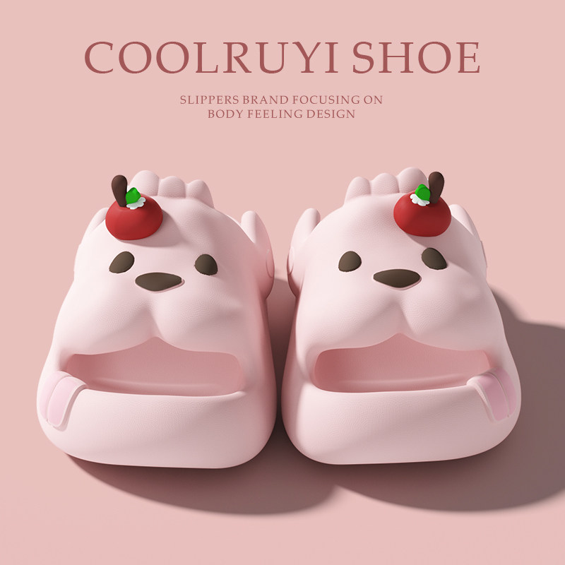 呆萌小狗拖鞋女款2026新款室内家居eva厚底防滑防臭踩屎感凉拖鞋