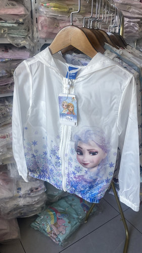 儿童冰丝防晒衣2024夏季新款女童卡通透气连帽防晒外套冰雪