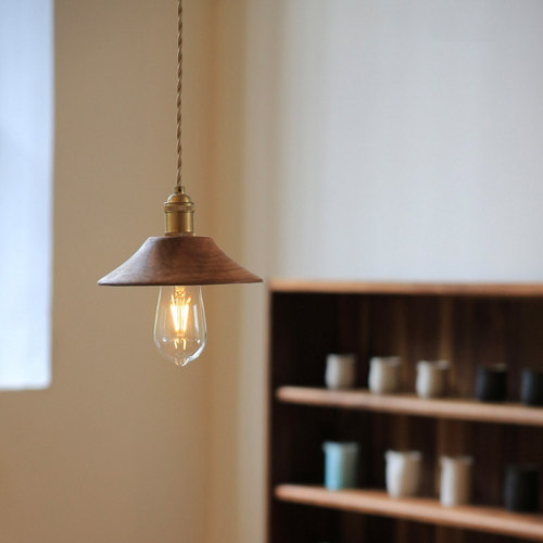 木墨实木灯罩黑胡桃木