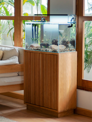 木墨木墨单门格栅柜实木储物柜底座柜底座多功能柜客厅储物柜