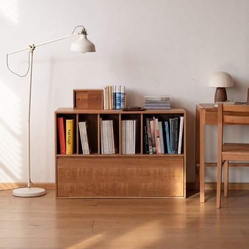 MUMO木墨 自然之家边柜 实木书柜落地矮柜客厅展示收纳柜储物柜子
