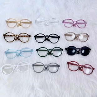 20cm棉花bjd大头小布OB娃娃相机眼镜宠物猫狗眼镜