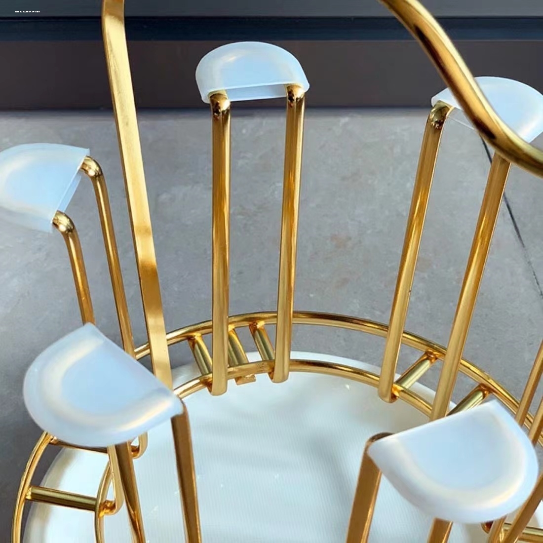 杯架防滑防滑胶套 软硅胶白色杯架配件