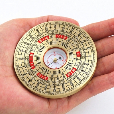 中式罗盘  盘高精准度专业罗盘小罗经仪综合指南针随身携带