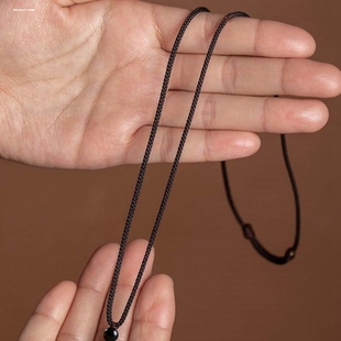 手工编织金线莲花扣玉绳子黄金金佛配绳玉佩项链吊坠挂绳