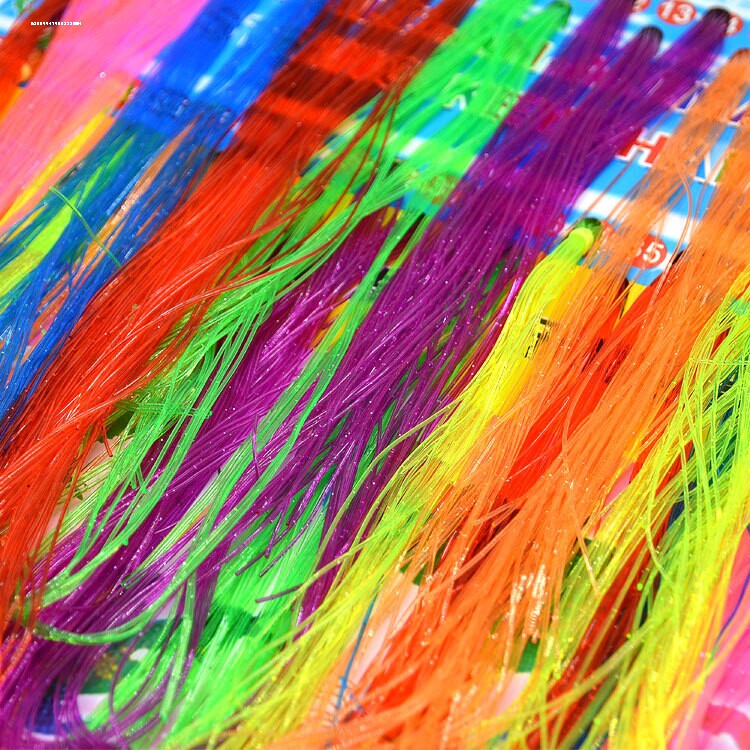 diy儿时经典实心水晶线彩色塑料玻璃丝手工编织绳编金鱼虾手链