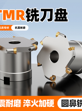 TMR圆鼻T型槽三面刃刀盘 圆弧槽三面刃数控铣刀盘刀杆R3 R4 R5 R6