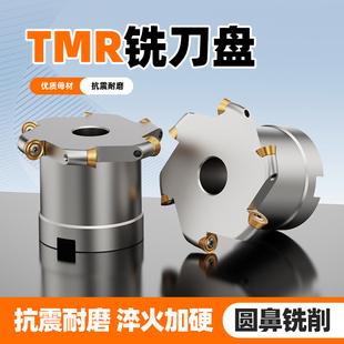 TMR圆鼻T型槽三面刃刀盘 圆弧槽三面刃数控铣刀盘刀杆R3 R4 R5 R6