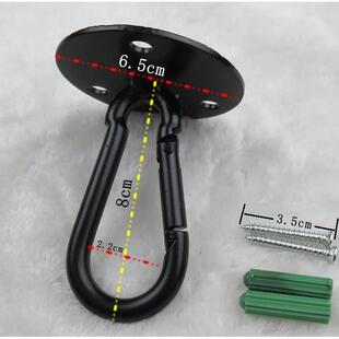 大号黑色安全扣带自攻螺丝灯笼挂钩水培植物吊钩金属HOT顶装挂勾