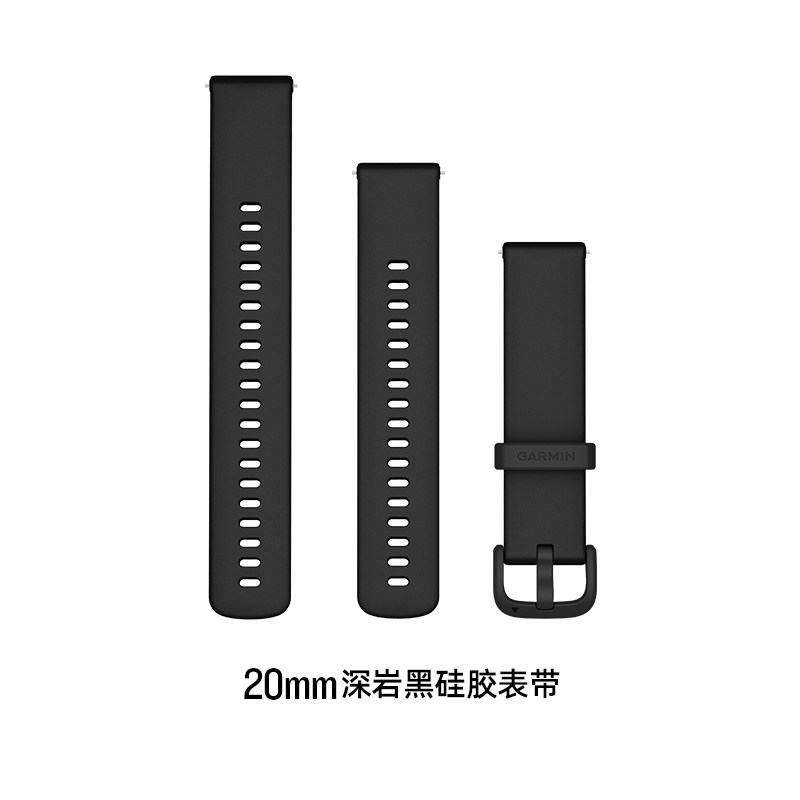 Garmin佳明165/245/Active5/6/S50原装硅胶/尼龙替换表带20mm