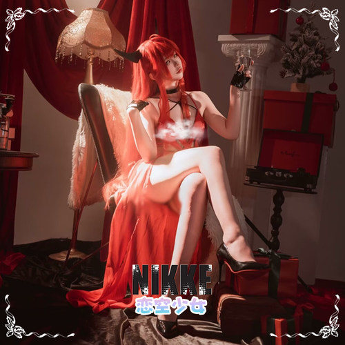 【恋空少女】预售NIKKE胜利女神小红帽荒诞红レッドフ-ド礼服cos