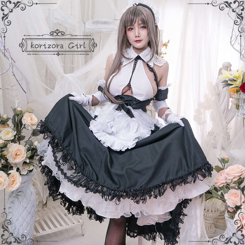 【恋空少女】 展示碧蓝航线新黛朵卡律布狄斯COSPLAY动漫女仆服装
