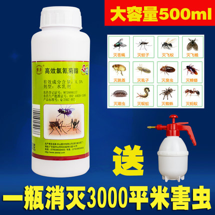大瓶装杀虫剂蟑螂蚊子跳蚤养殖场户外家用 植物下水道杀虫药喷雾