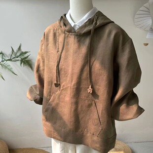 卫衣 慵懒宽松版 纯汉麻男女款 风帽衫
