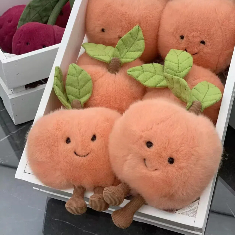 英国jellycat趣味桃子水蜜桃梨柔软毛绒玩具公仔玩偶可爱
