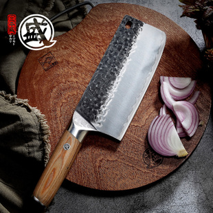 厨房切片刀锋利斩切刀锻打 日本三本盛菜刀家用厨师专用手工刀日式